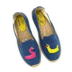 Soludos Flamingo‎ and Duck Espadrilles Flats Women's size 9